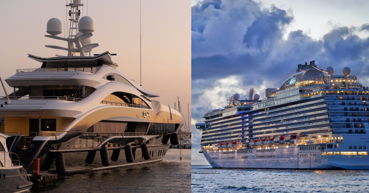 cruise ship vs yacht